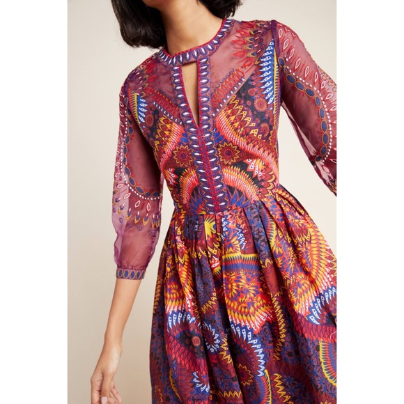 Anthropologie Maren Embroidered Maxi Dress - Picture 2 of 5
